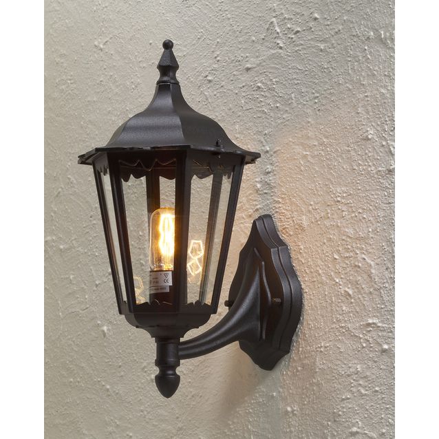 Seinävalaisin 7213-750 Firenze iso musta matta yläsuunta