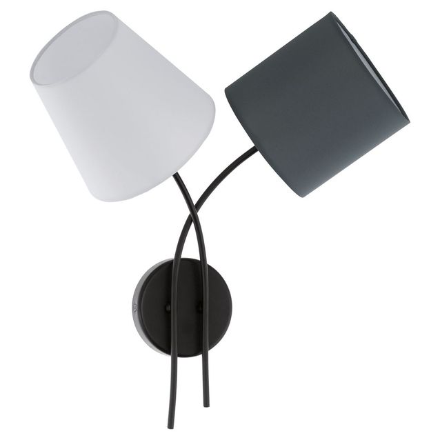 Seinävalaisin Eglo Almeida 2-osainen musta valkoinen antrasiitti 95193