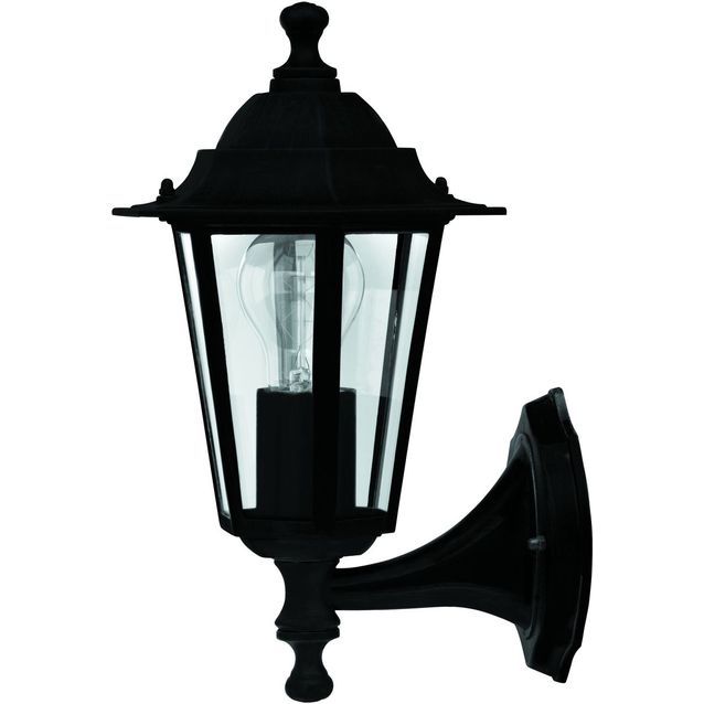 Ulkoseinävalaisin Harju Ikuri E27 alakiinnityksellä IP44 musta