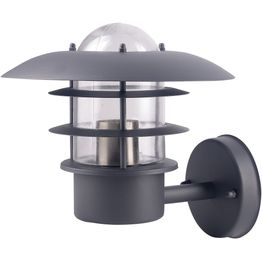 Ulkoseinävalaisin Harju Rahola E27 alakiinnityksellä IP44 antrasiitinharmaa