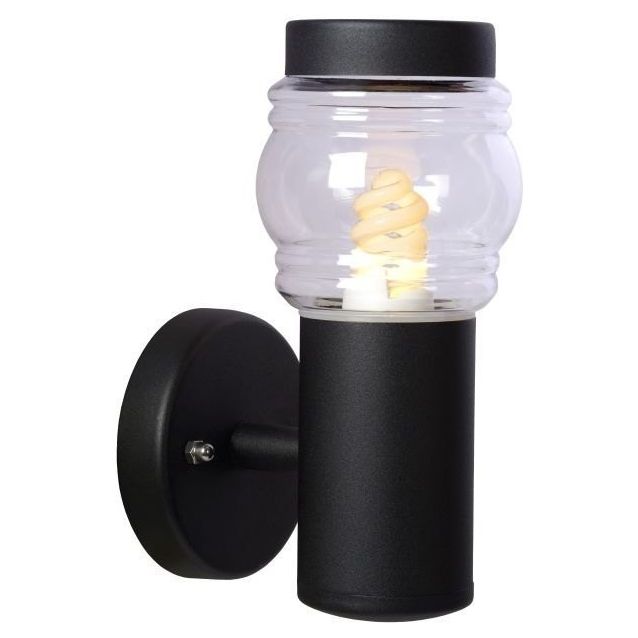 Seinävalaisin Lucide Mirane suora 11W 230V IP44 Ø 90mm musta