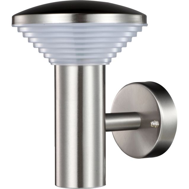 Seinävalaisin Polux Piramida 6,5W LED 230V 4000K 450lm IP44 harjattu teräs