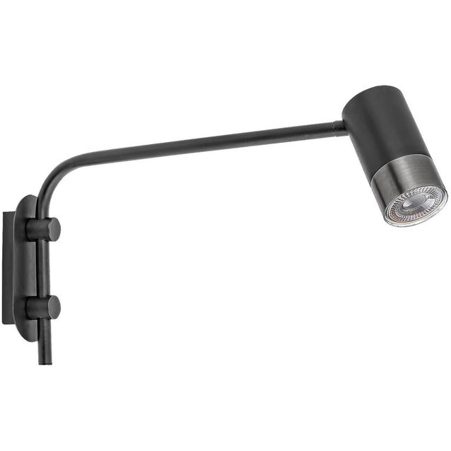 Seinävalaisin Rabalux Zircon 5W mattamusta