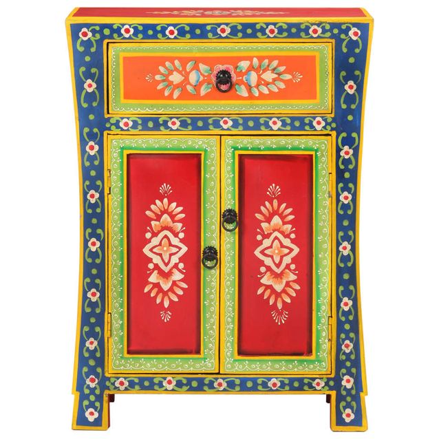 senkki 54x30x74 cm Käsinmaalattu täysi mangopuu (52053)