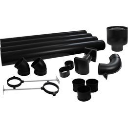 Tuuletusputkipaketti polttavalle käymälälle Separett, 110mm, musta