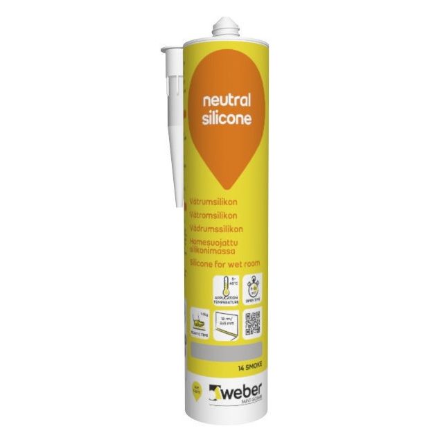 Silikonimassa Weber neutral silicone 14 Smoke 310 ml