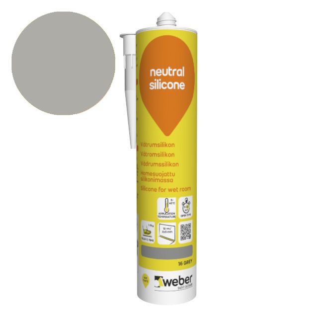 Silikonimassa Weber neutral silicone 16 Grey 310 ml