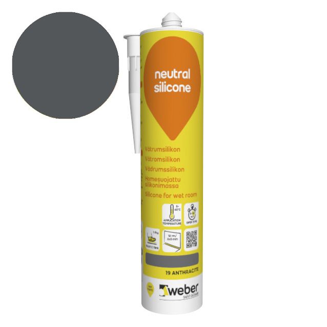 Silikonimassa Weber neutral silicone 19 Anthracite 310 ml