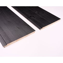 Sisustuspaneeli Siparila Aava 15x220x2050 mm mänty liimapuu lakattu kuultava musta Kaamos