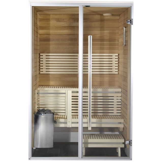 Kylpyhuonesauna Harvia Sirius Formula 1200x1240mm eri materiaaleja lämpökäsitelty panelointi