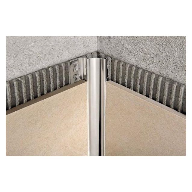 Sisäkulmalista Progress Profiles Proshell, 2,7m, 8mm, harjattu rst