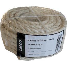Sisalköysi Piippo kierretty minikieppi 10mm x 15m