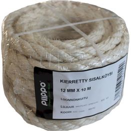 Sisalköysi Piippo kierretty minikieppi 12mm x 10m