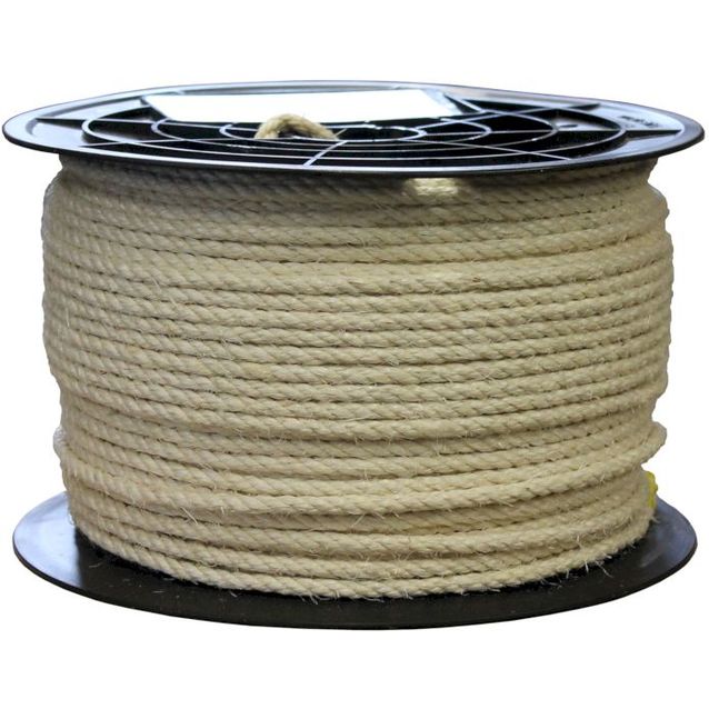 Sisalköysikela Piippo kierretty 6mm x 185m