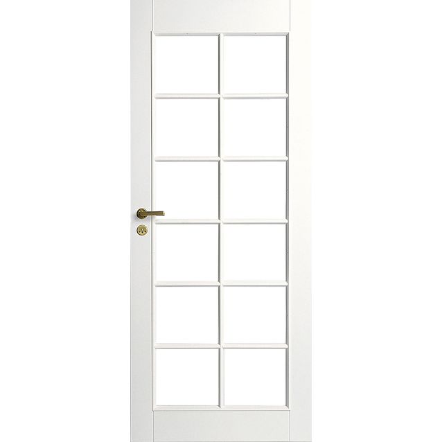 Sisäovi lasitettu 12R Swedoor Craft 105 valkoinen kirkas lasi