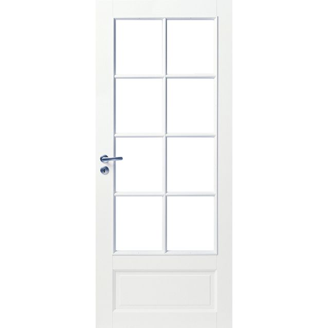 Sisäovi lasitettu 8R Swedoor Craft 104 valkoinen kirkas lasi