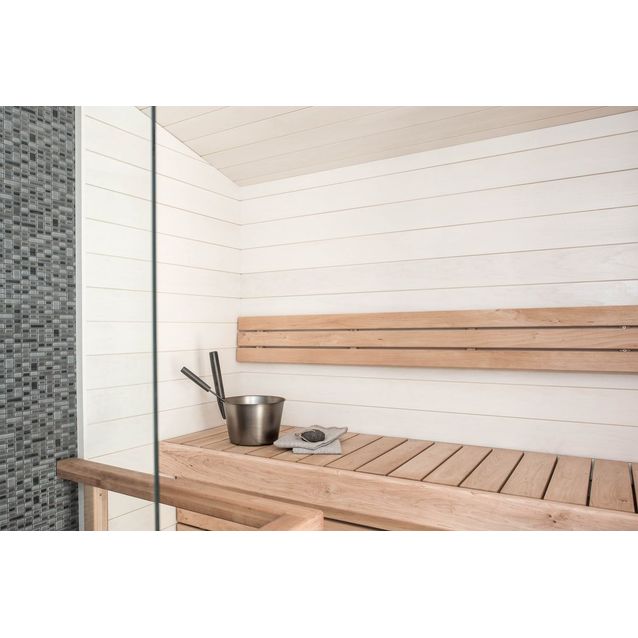 Sisustus-/saunapaneeli  Siparila Haapa STS, 15x120x2700 mm, kuultava valkoinen