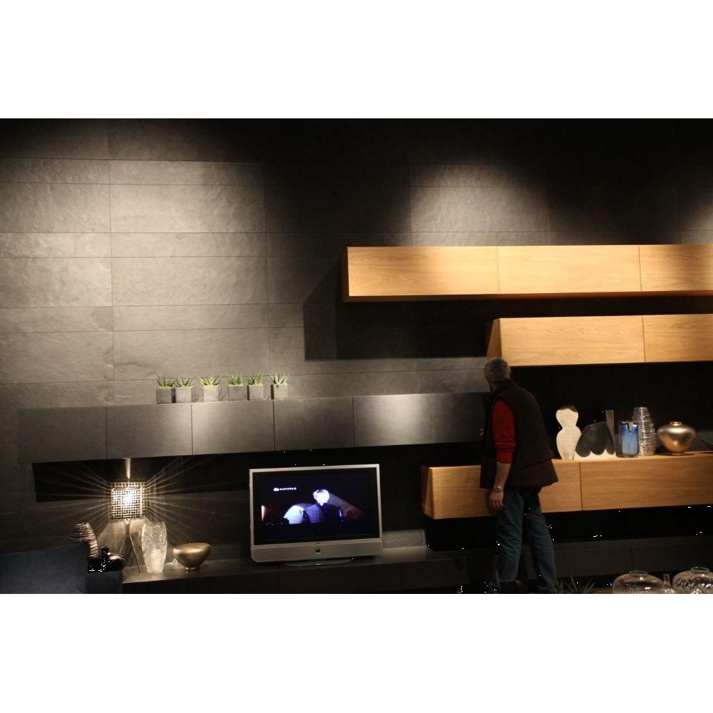 Sisustuslevy Slate Lite 1200x2400 mm Musta sileä