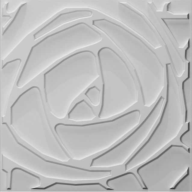 Sisustuslevy Mannerlaatta 3D Peony 500x500 mm