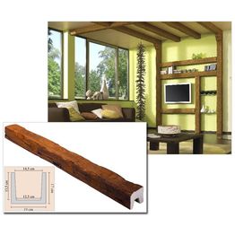 Sisustuspalkki Tirol, polyuretaani, 190x170x3000mm, vaalea tammi