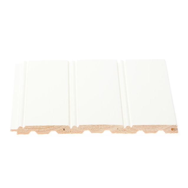 Helmipaneeli Cent 15x95mm, mänty, valkoinen, päätypontattu, eri pituuksia