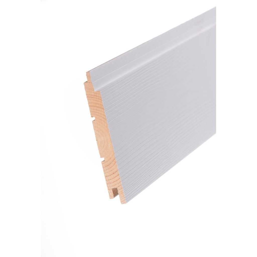 Sisustuspaneeli Aure Riihi 15x120x4170 mm STS EM päätypontattu mänty valkoinen