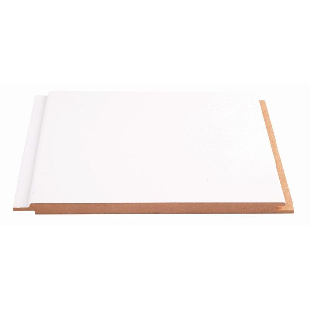 Sisustuspaneeli Maler STP-5, 10x195x2070mm, MDF, ympäripontattu, valkoinen