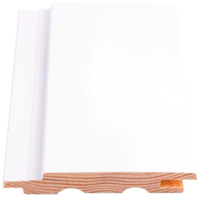 Sisustuspaneeli Maler STS-3 PN, 13x95x2100mm, Sj mänty, ympäripontattu, maalattu, valkoinen