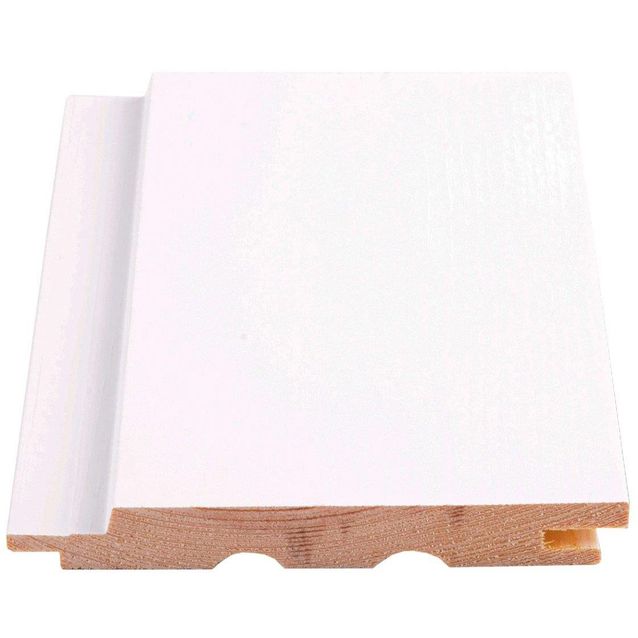 Sisustuspaneeli Maler STS-3 PN, 14x120x2100mm, Sj mänty, ympäripontattu, maalattu, lumi