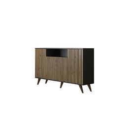 Sivupöytä Linento Furniture FRN-9004-1, musta/atlassetri