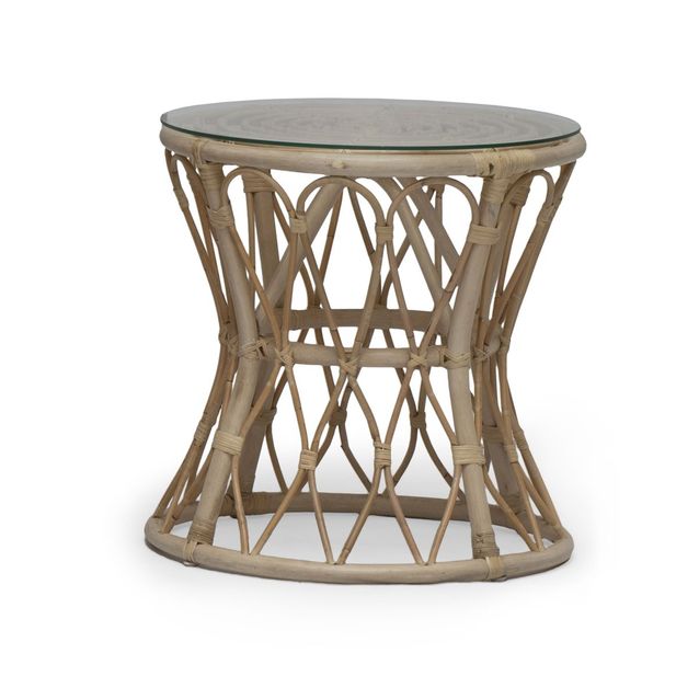 Sivupöytä Lyckesö Ø50 cm luonnonvärinen