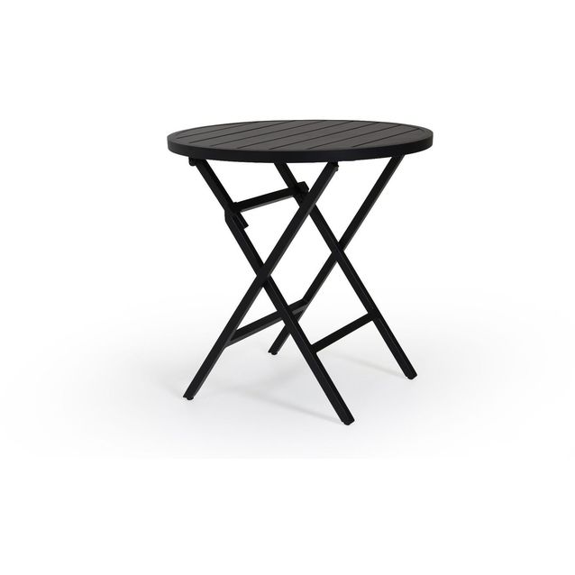 Sivupöytä Wilkie, Ø72cm, musta