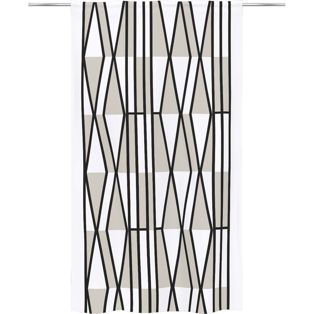 Sivuverho Vallila Vallgård 140x250cm musta/valkoinen/beige