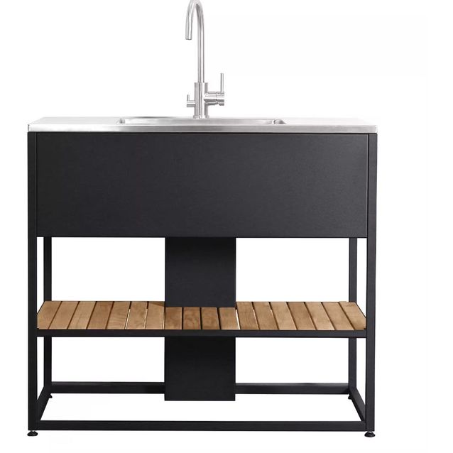 Kesäkeittiön allasmoduuli Skeldervik Stainless Countertop, sis. hanan