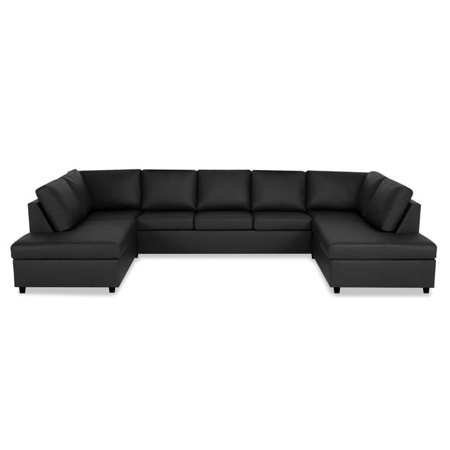 U-sohva Crazy, 5-istuttava, tupladivaanilla, keinonahka, eri värivaihtoehtoja (7CUDN)