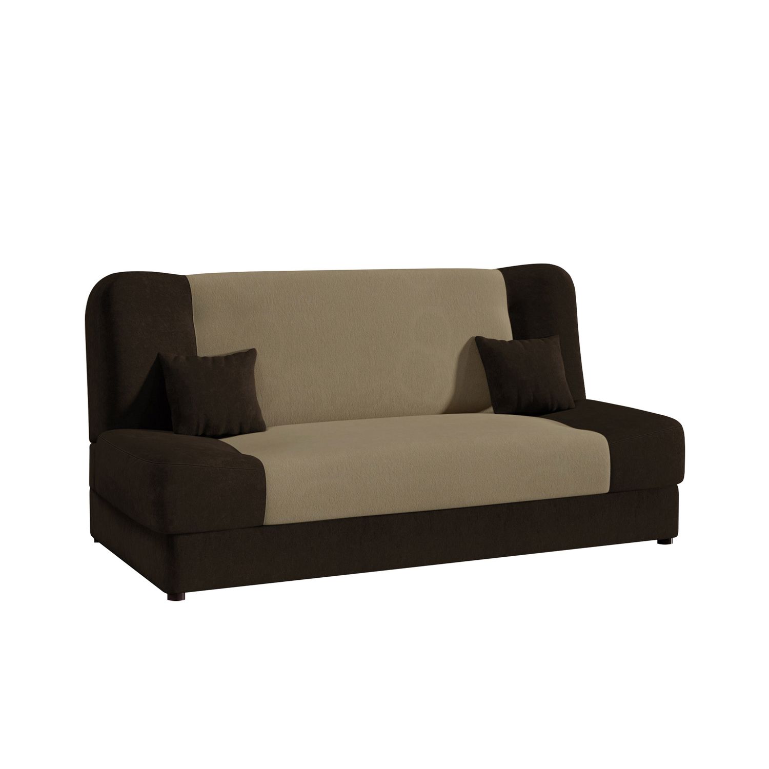 Sohva JONAS, 3-istuttava, ruskea/beige (0800)