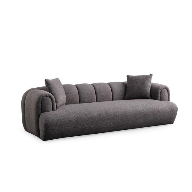 Sohva Linento Furniture Puffy, antrasiitti, 3-istuttava