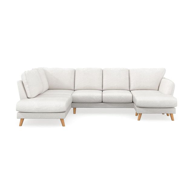 Sohvaryhmä Trend Lyx, 4-istuttava, oikeakätinen, U-muotoinen, divaanilla ja divaanituolilla, eri verhoilu-/värivaihtoehtoja (4OU2D)