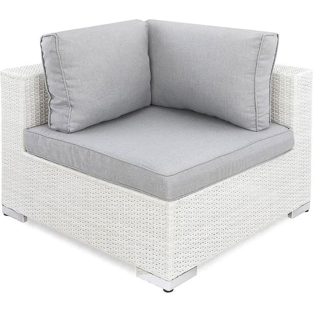 Sohvan kulmamoduuli Bahamas valkoinen/harmaa