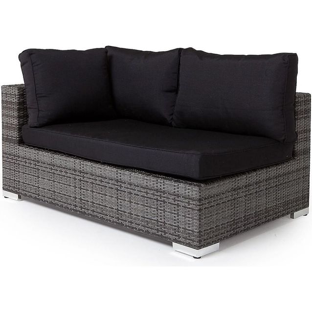 Sohvan päätymoduuli Bahamas oikea tummanharmaa/musta