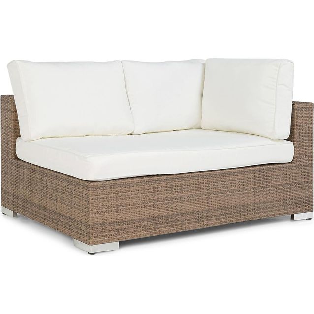 Sohvan päätymoduuli Bahamas vasen hiekka/valkoinen