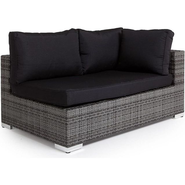 Sohvan päätymoduuli Bahamas vasen tummanharmaa/musta