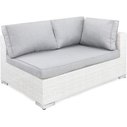 Sohvan päätymoduuli Bahamas vasen valkoinen/harmaa