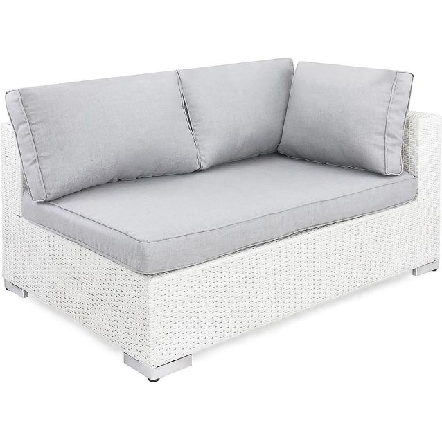 Sohvan päätymoduuli Bahamas vasen valkoinen/harmaa