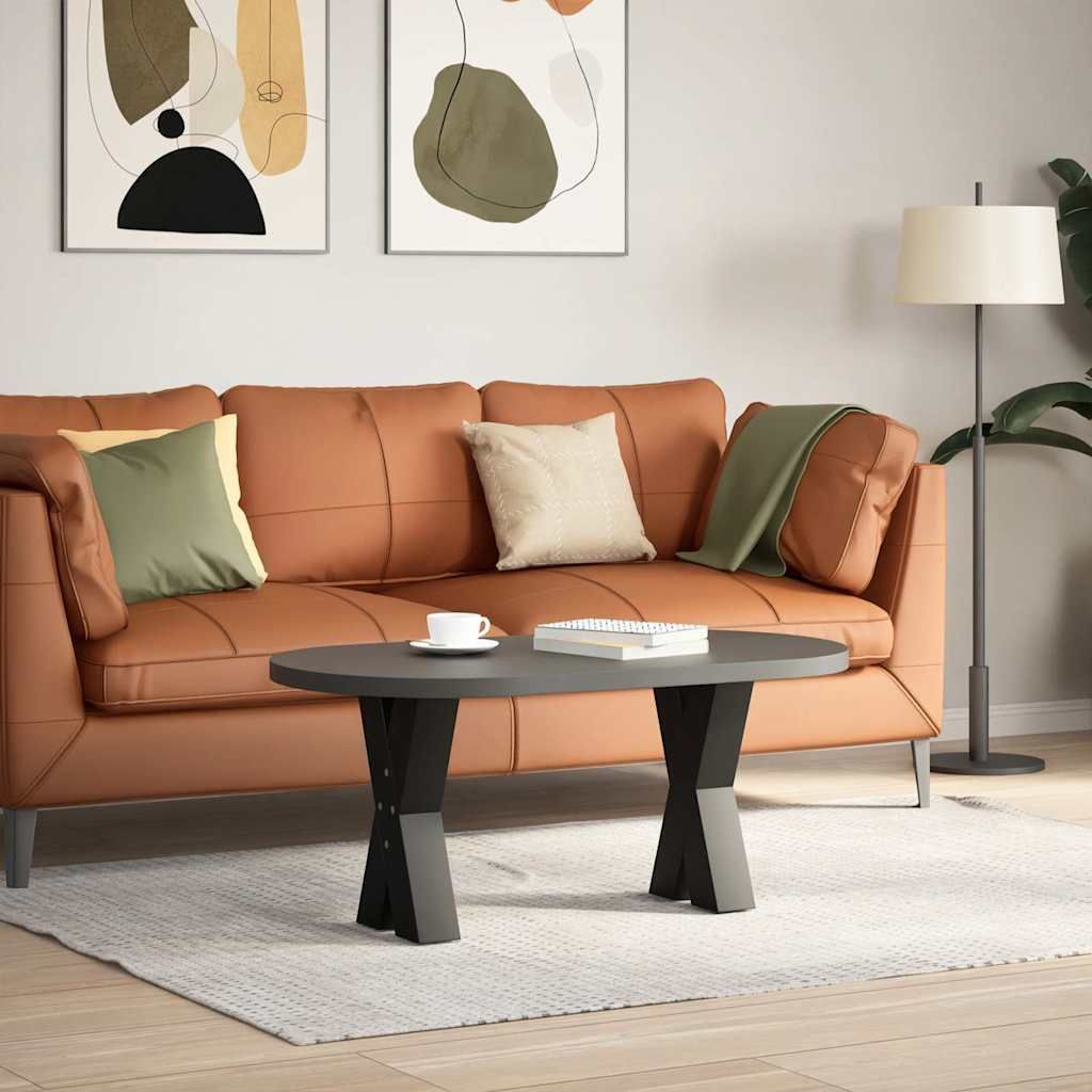 Sohvapöydän jalat X-muotoiset 2 kpl Musta 28x(42-43) cm Teräs (12948)