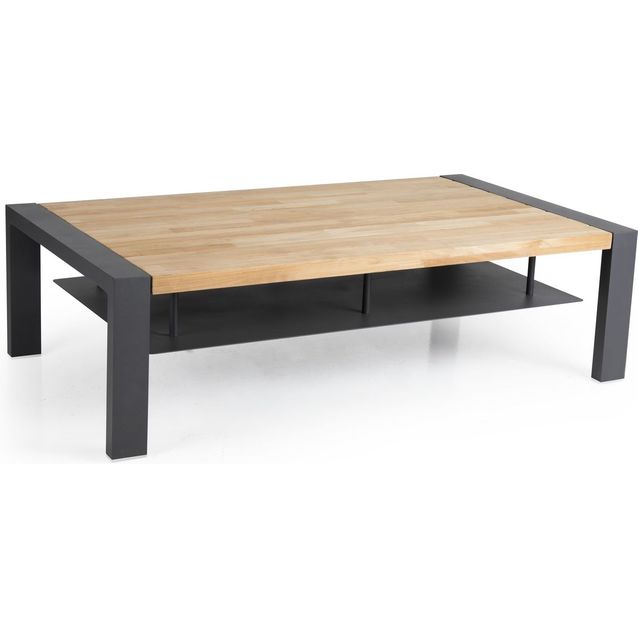 Sohvapöytä Amesdale 80x140cm musta/tiikki