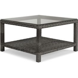 Sohvapöytä Bahamas 75x75 cm hyllyllä harmaa