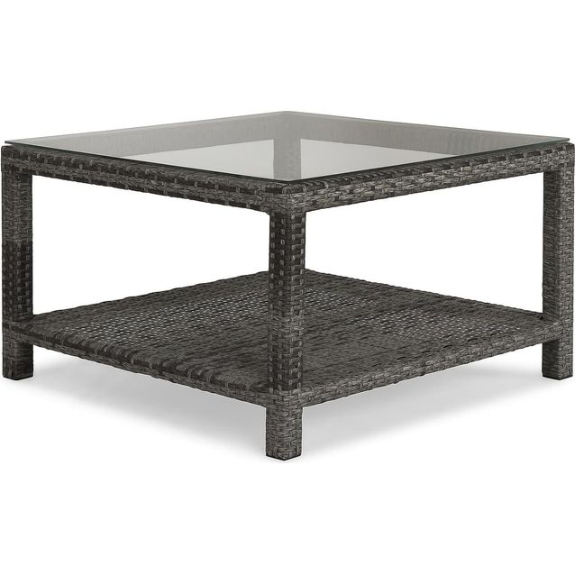 Sohvapöytä Bahamas 75x75 cm hyllyllä harmaa