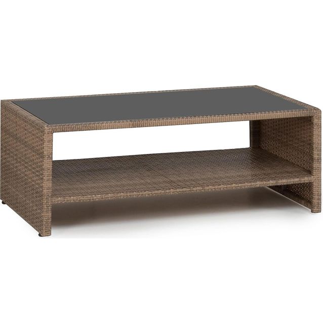 Sohvapöytä hyllyllä Bahamas 58x113 cm hiekka