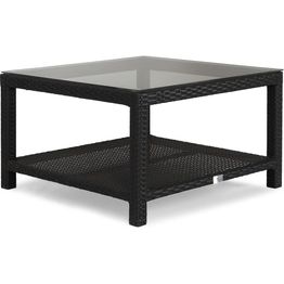 Sohvapöytä hyllyllä Bahamas 75x75 cm musta